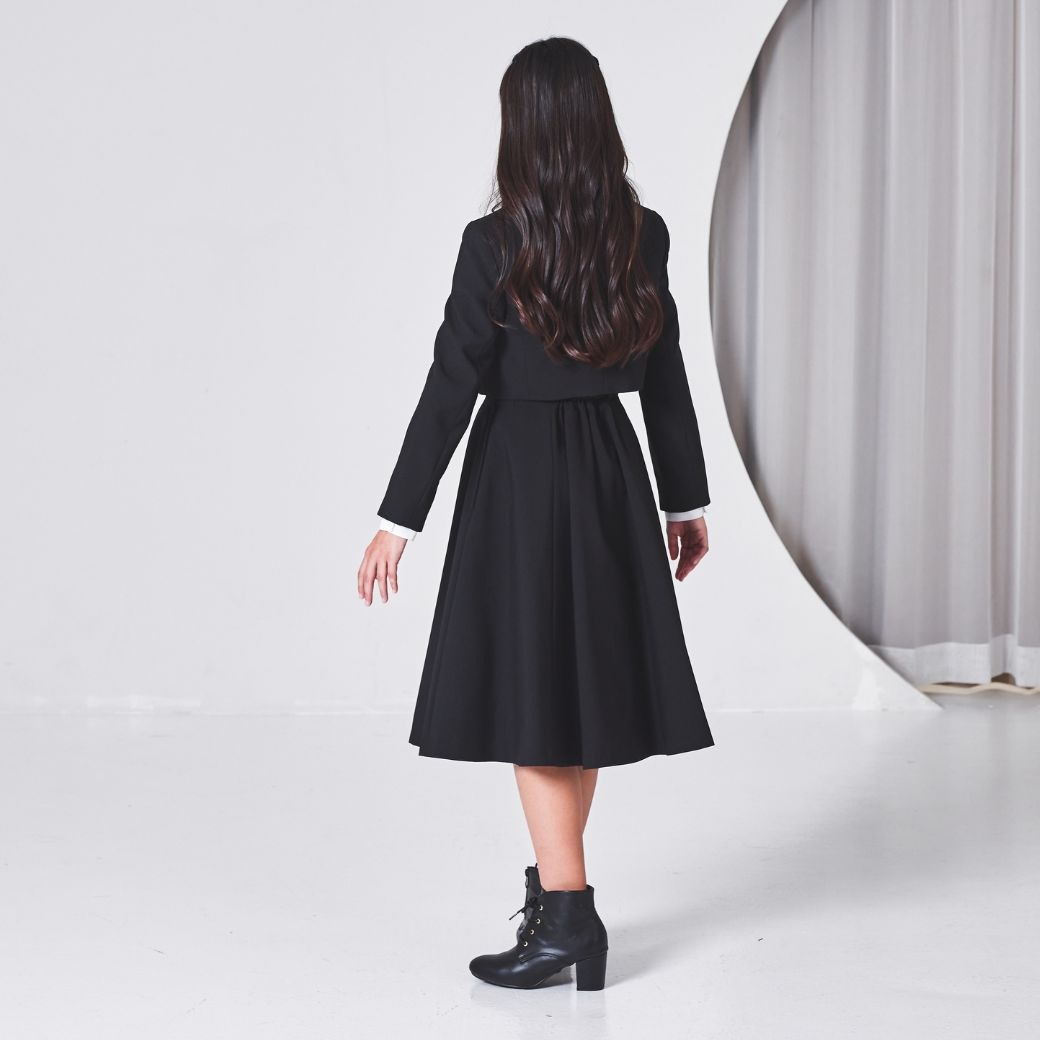 【SPECIAL SALE15%OFF】ショートジャケットハイウエストスカートスーツ 150 160 165cm (9571-2551) SPICE CANDY/スパイスキャンディー