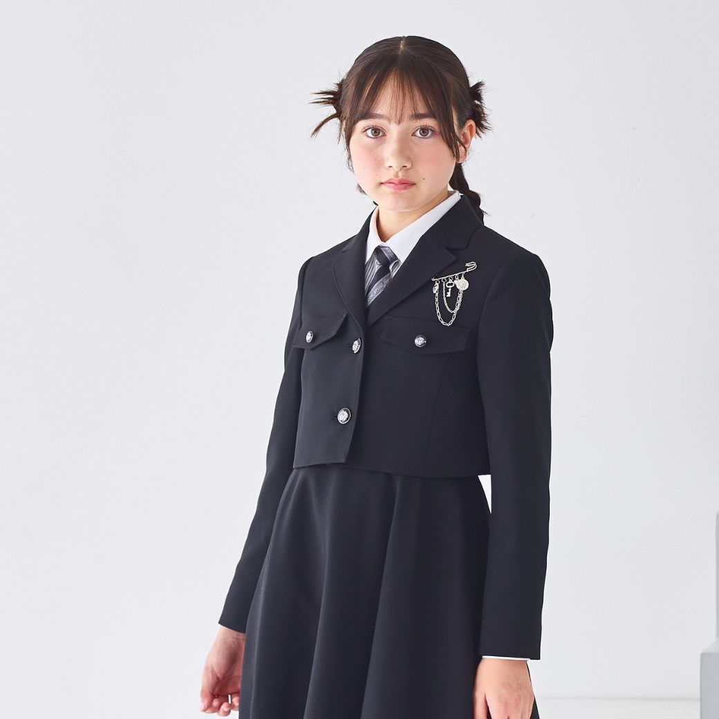 【SPECIAL SALE15%OFF】ショートジャケットハイウエストスカートスーツ 150 160 165cm (9571-2551) SPICE CANDY/スパイスキャンディー