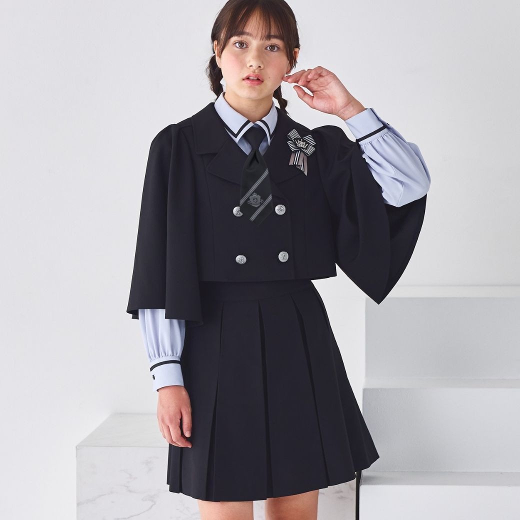 WEB限定】ケープライクフレアスリーブジャケットスーツ 150 160 165cm