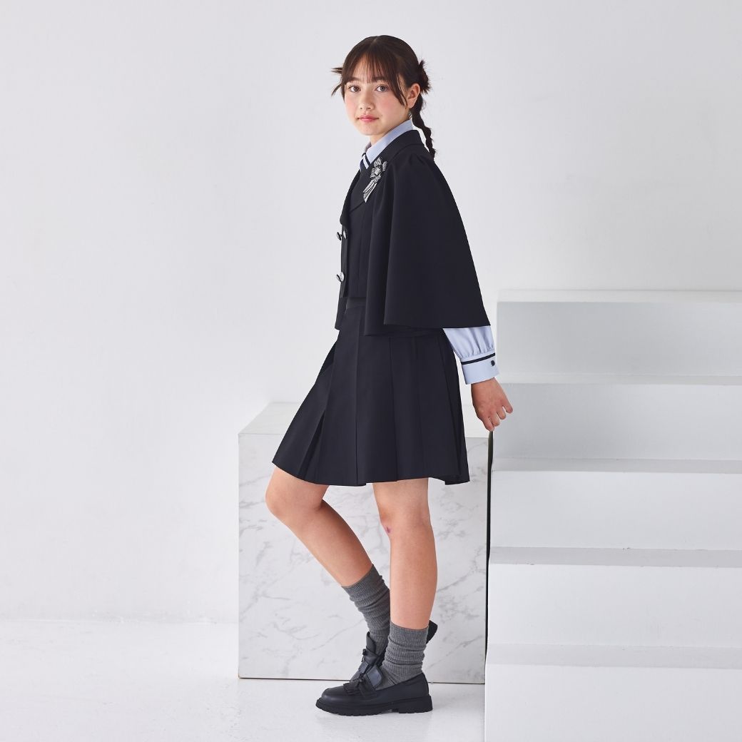 【WEB限定】ケープライクフレアスリーブジャケットスーツ 150 160 165cm (9571-2552) SPICE CANDY/スパイスキャンディー