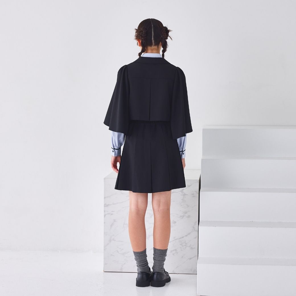 【WEB限定】ケープライクフレアスリーブジャケットスーツ 150 160 165cm (9571-2552) SPICE CANDY/スパイスキャンディー