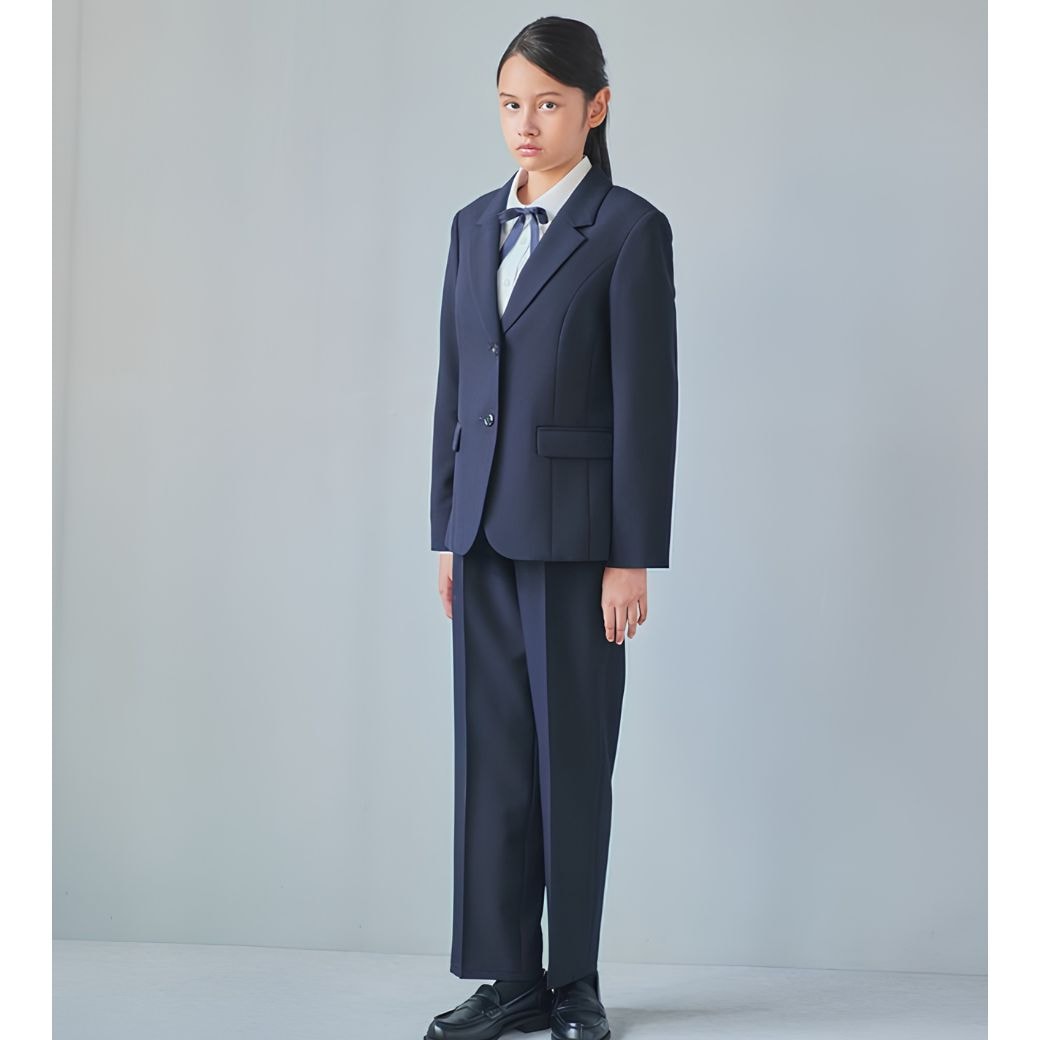 新作／近日入荷】【WEB限定】中学受験ロングパンツスーツセット 140