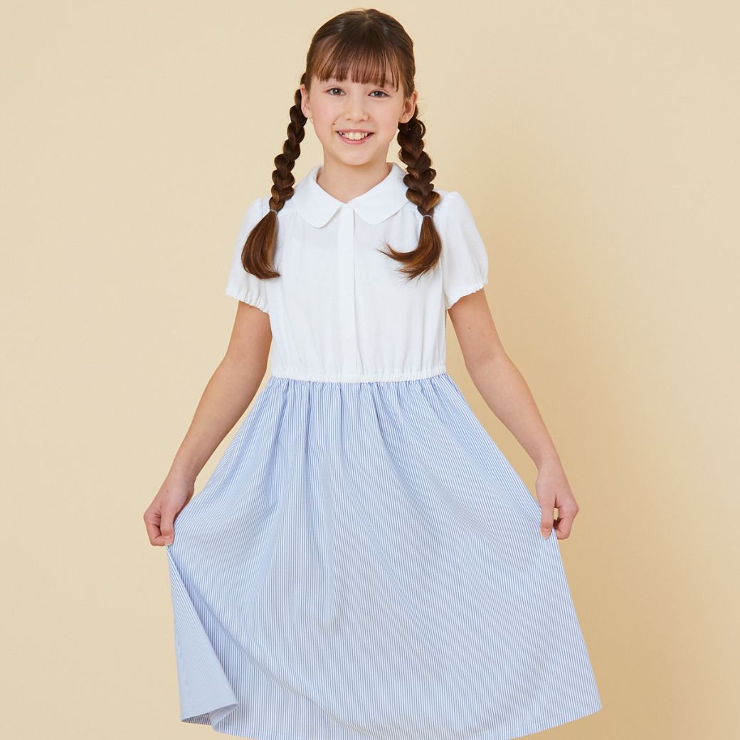 COOOLMAXドッキングワンピース 110 120 130 140 150 160cm (2436-7363) CHOPINblue/ショパンブルー