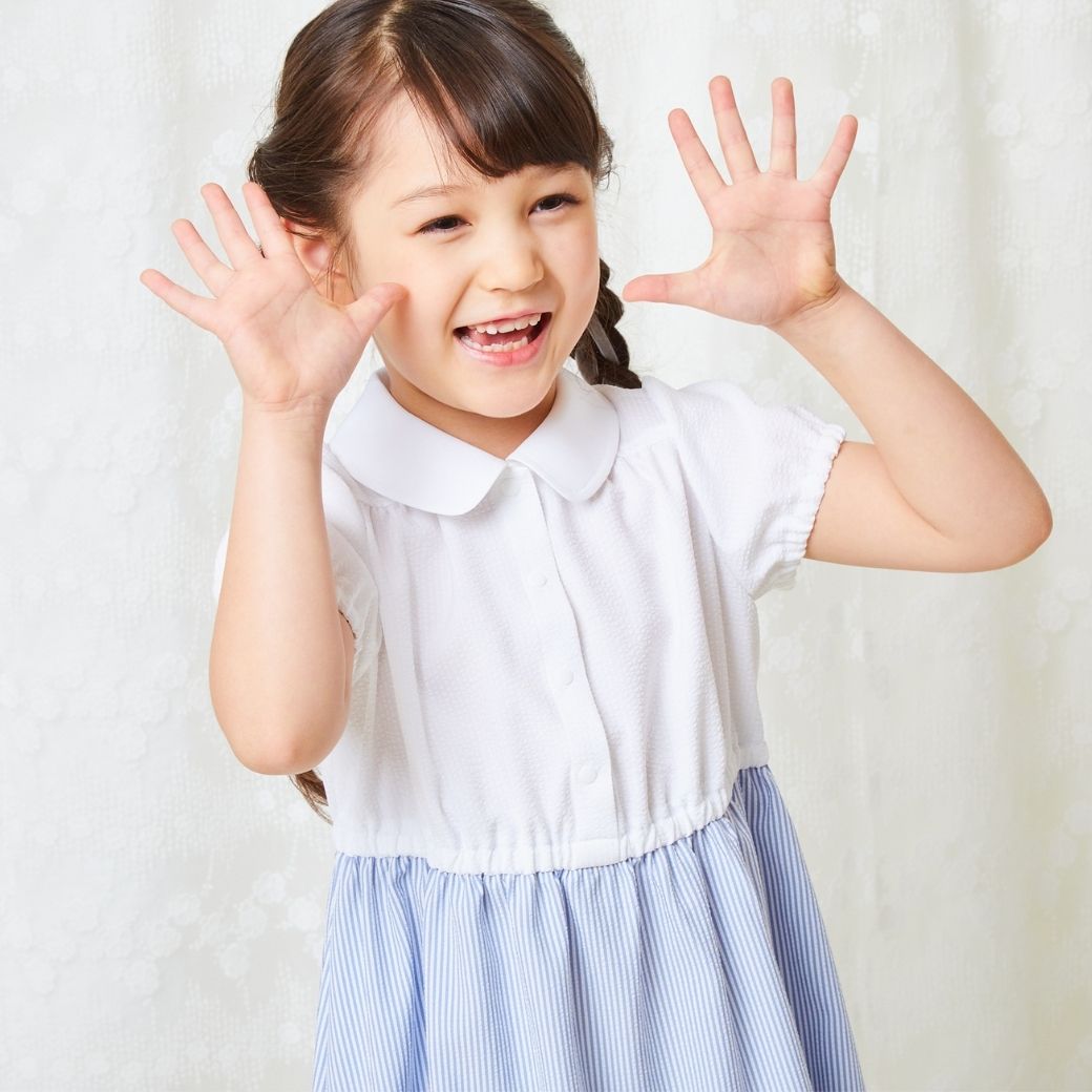 COOOLMAXドッキングワンピース 110 120 130 140 150 160cm (2436-7363) CHOPINblue/ショパンブルー