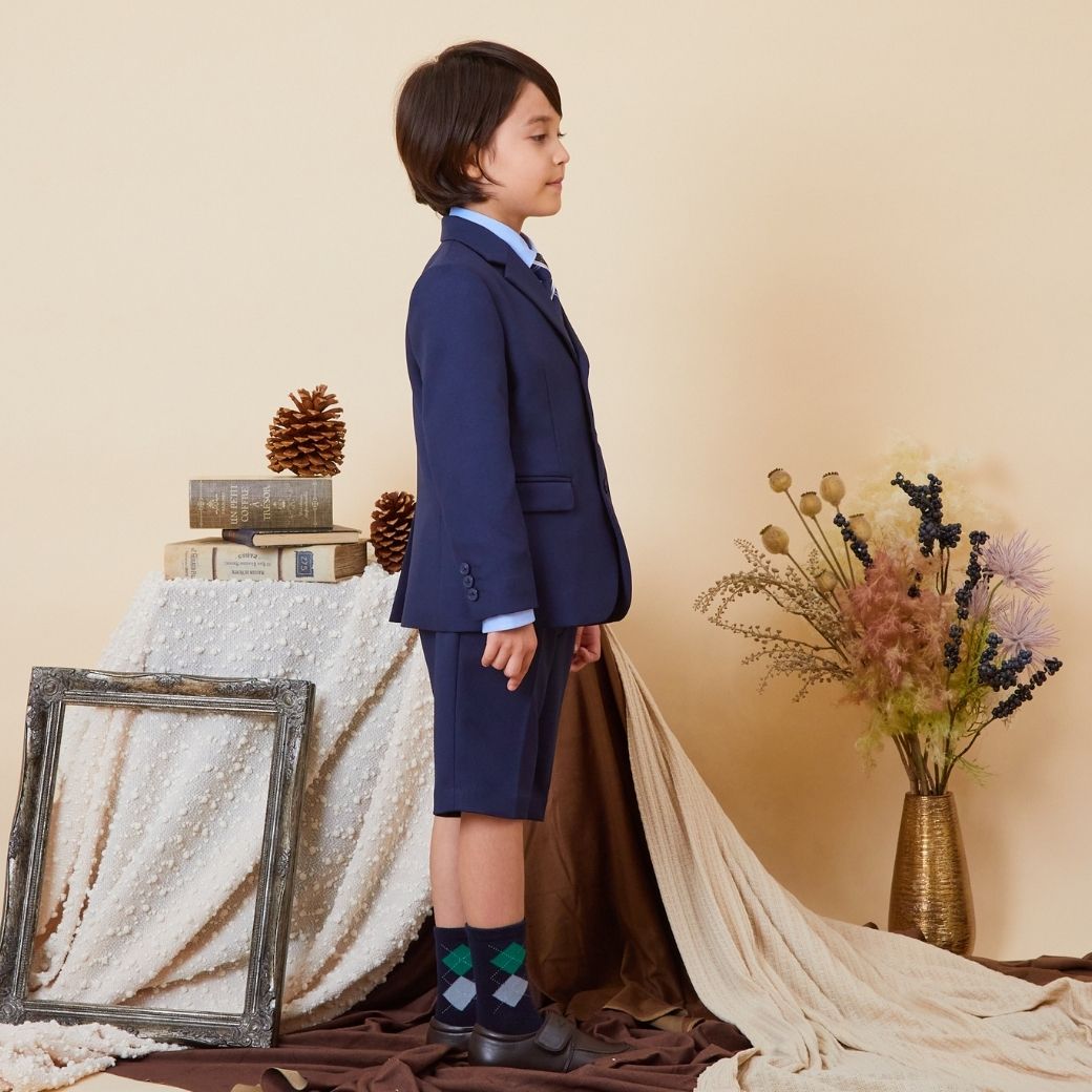 3つボタンハーフパンツスーツセット 110 120 130 【B体】 120B 130Bcm (2371-5451-5452) CHOPINblue/ショパン