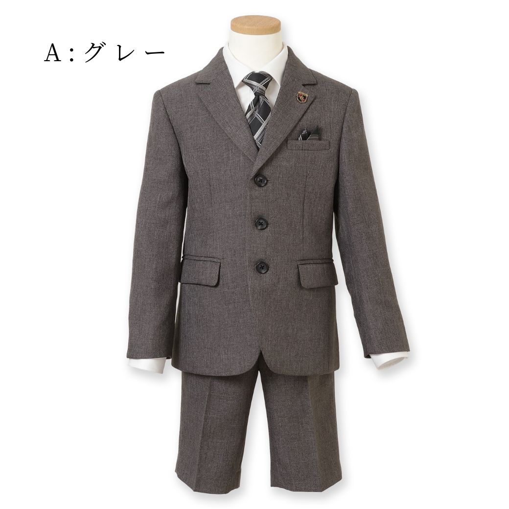 3つボタンハーフパンツスーツセット 110 120 130 【B体】 120B 130Bcm