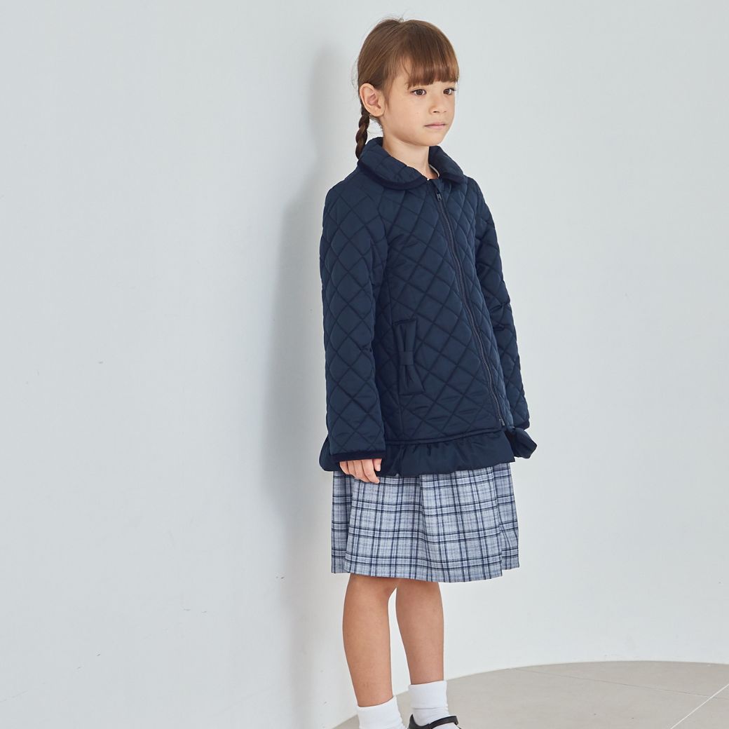 【SALE40%OFF】ライトキルティングコート 110 120 130 140cm (2472-7343) CHOPINblue/ショパンブルー