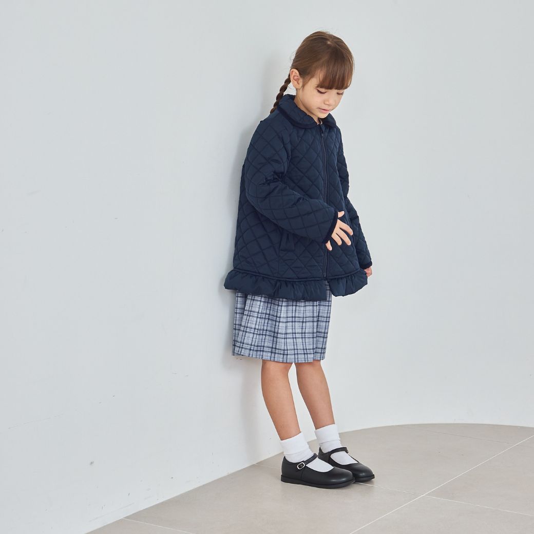 【SALE40%OFF】ライトキルティングコート 110 120 130 140cm (2472-7343) CHOPINblue/ショパンブルー