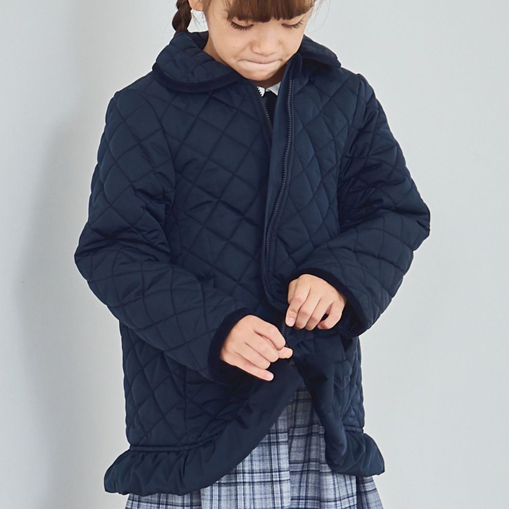 【SALE40%OFF】ライトキルティングコート 110 120 130 140cm (2472-7343) CHOPINblue/ショパンブルー