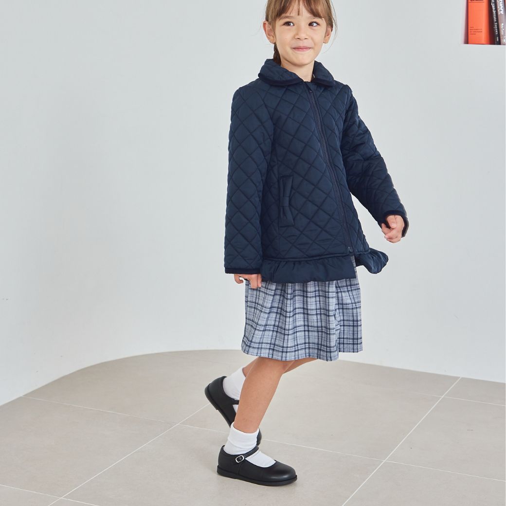 【SALE40%OFF】ライトキルティングコート 110 120 130 140cm (2472-7343) CHOPINblue/ショパンブルー