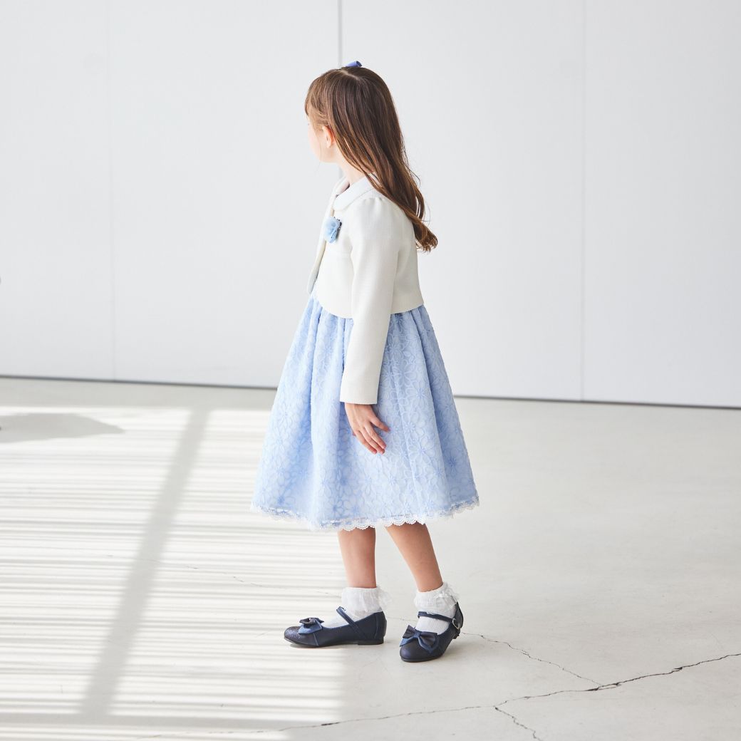 オーガンジーフロントリボンアンサンブルスーツ 115 120 130 140cm (8501-7306) CHOPIN/ショパン