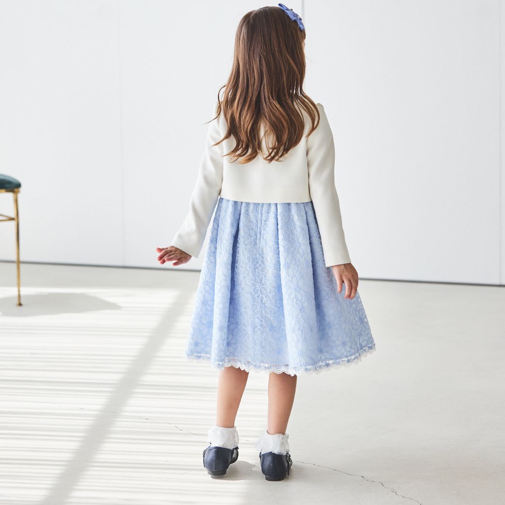 オーガンジーフロントリボンアンサンブルスーツ 115 120 130 140cm (8501-7306) CHOPIN/ショパン