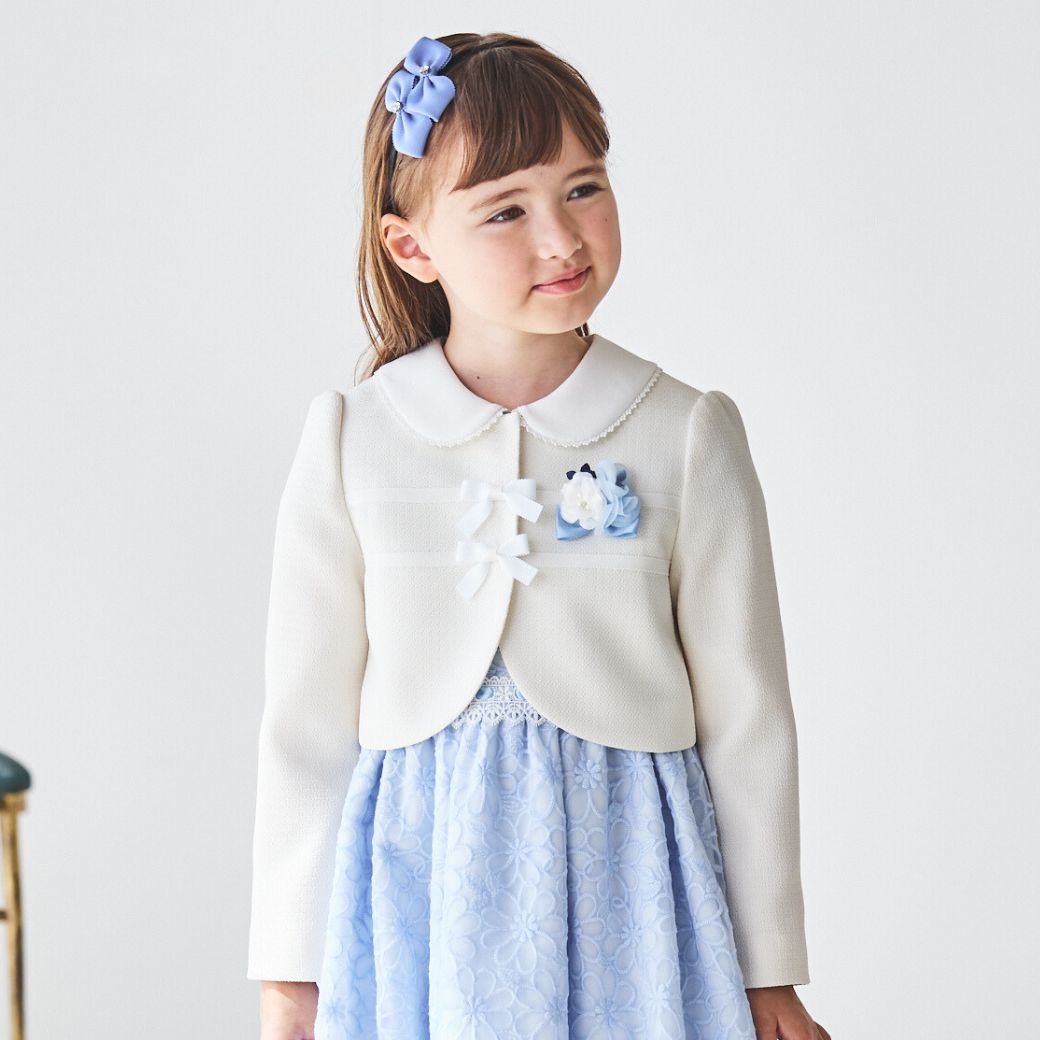 オーガンジーフロントリボンアンサンブルスーツ 115 120 130 140cm (8501-7306) CHOPIN/ショパン