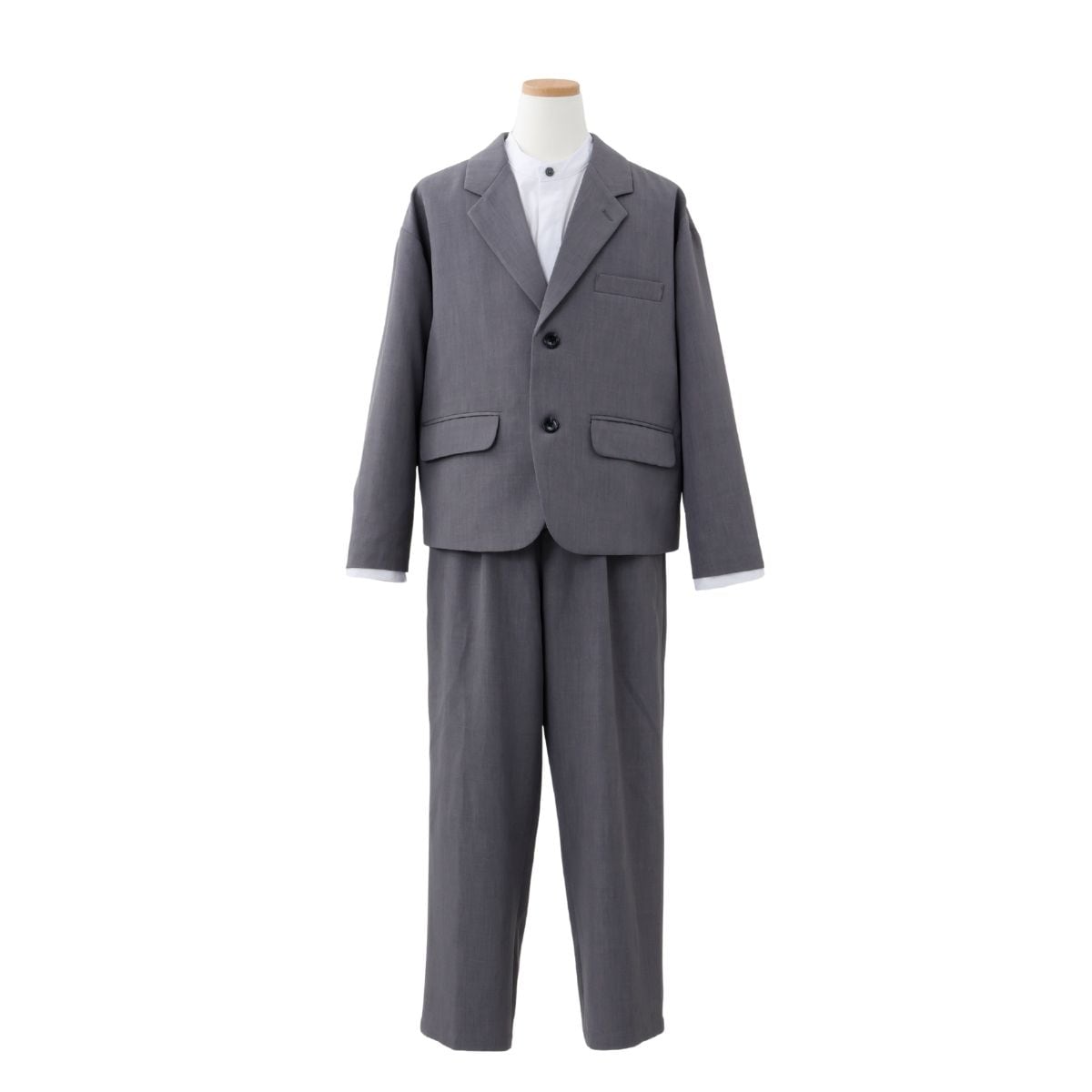 グレー スーツ ９点セット 140cm WEB限定】リラクシーフォーマルスーツセット 140 150 160 170cm(2571