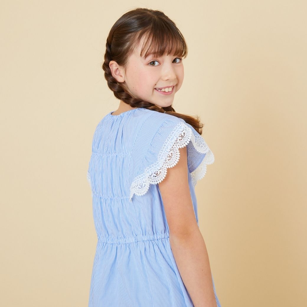 【ファイナルセール50%OFF】フリルワンピース 110 120 cm (2436-7354) CHOPINblue/ショパンブルー