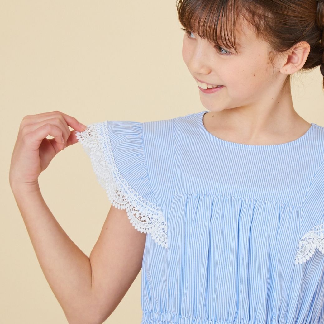 【ファイナルセール50%OFF】フリルワンピース 110 120 cm (2436-7354) CHOPINblue/ショパンブルー