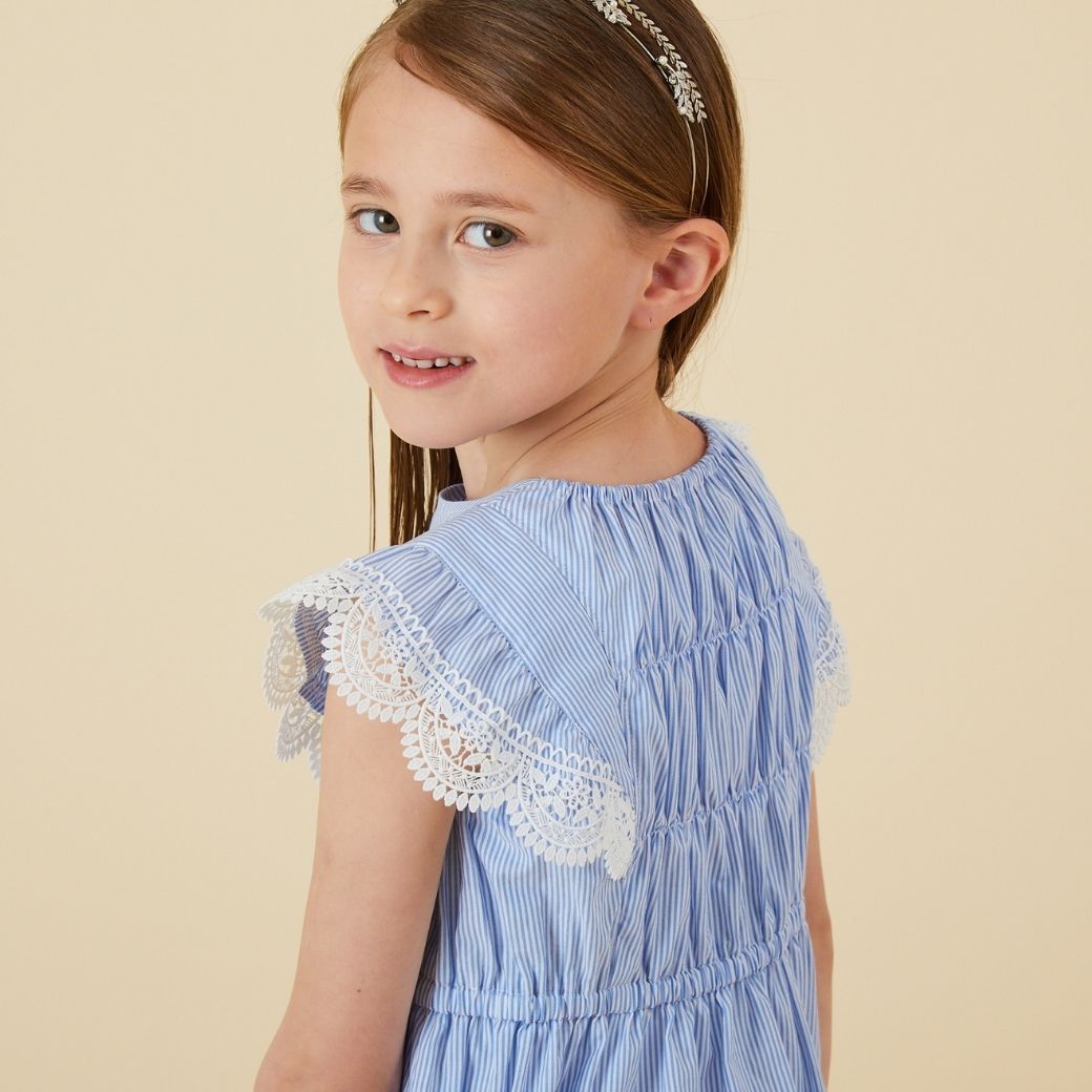 【ファイナルセール50%OFF】フリルワンピース 110 120 cm (2436-7354) CHOPINblue/ショパンブルー