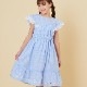 【ファイナルセール50％OFF】フリルワンピース 110 120 cm (2436-7354) CHOPINblue/ショパンブルー 