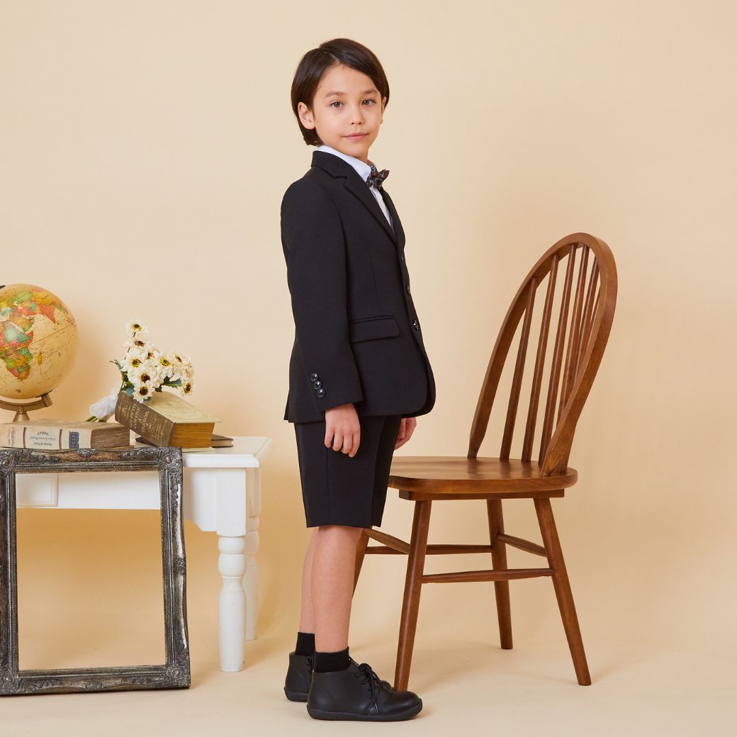 NEW【セール15%OFF】チェック柄ボウタイハーフパンツスーツセット 110 120 130cm (5401-5455) ReadyFreddy/レディ フレディ