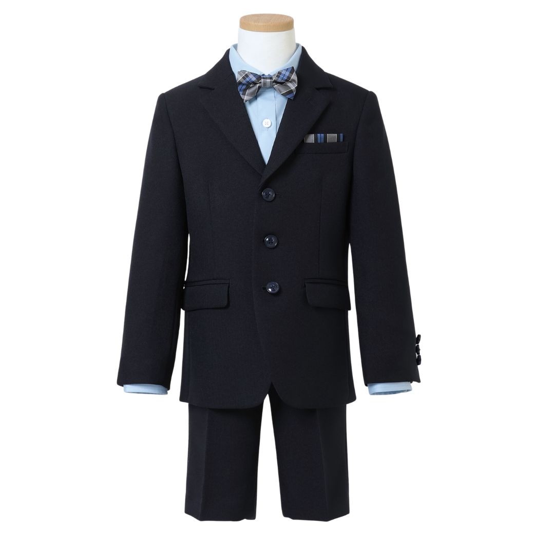 NEW【セール15%OFF】チェック柄ボウタイハーフパンツスーツセット 110 120 130cm (5401-5455) ReadyFreddy/レディ フレディ