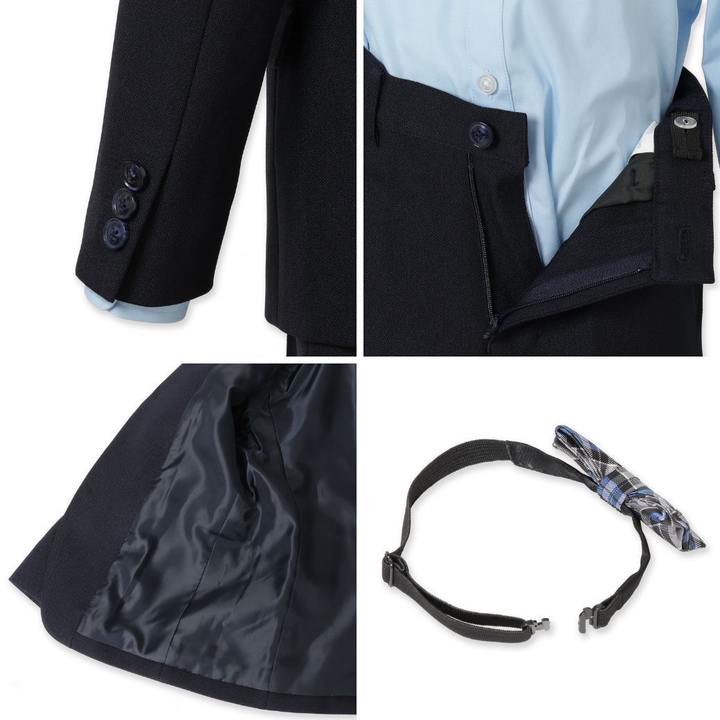 NEW【セール15%OFF】チェック柄ボウタイハーフパンツスーツセット 110 120 130cm (5401-5455) ReadyFreddy/レディ フレディ