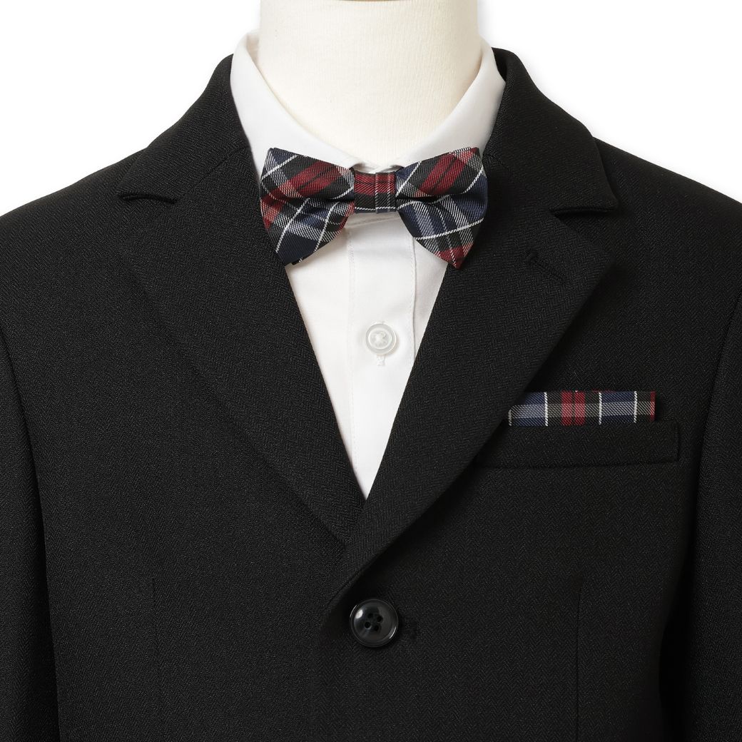 NEW【セール15%OFF】チェック柄ボウタイハーフパンツスーツセット 110 120 130cm (5401-5455) ReadyFreddy/レディ フレディ