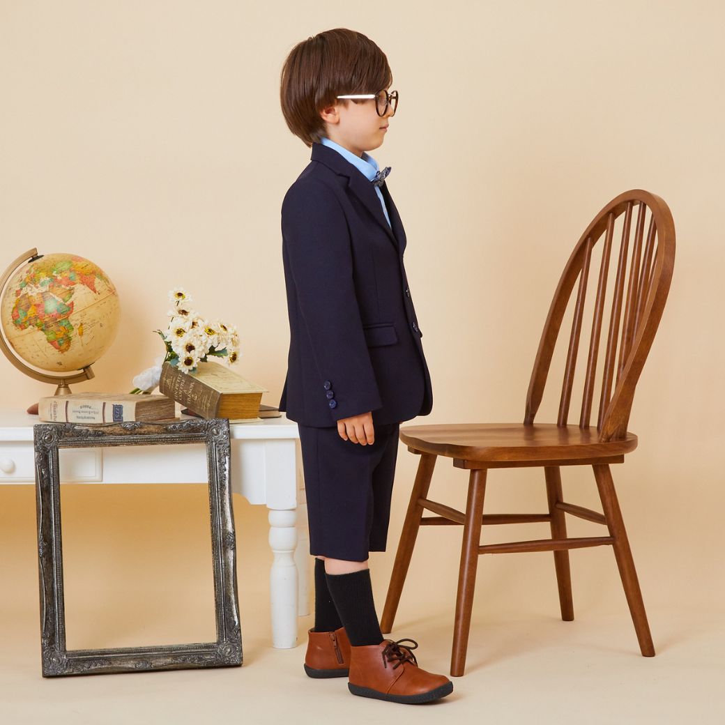 NEW【セール15%OFF】チェック柄ボウタイハーフパンツスーツセット 110 120 130cm (5401-5455) ReadyFreddy/レディ フレディ