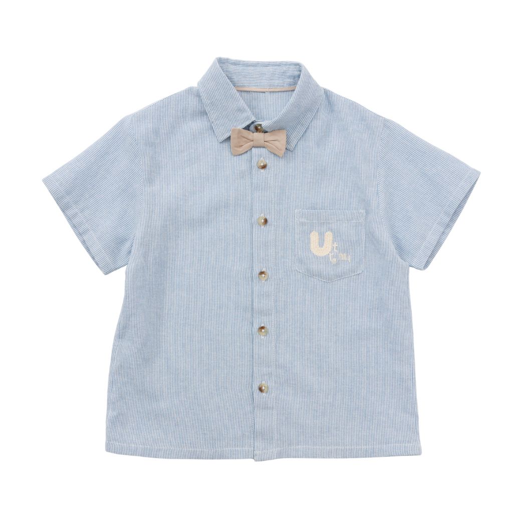 【FINALセール50%OFF】蝶ネクタイ付きシャツ&パンツ/オールコットン3点セット 90 100 110 120 130 140cm (2531-5200/2531-5400) utremi/ユトレミ 男の子