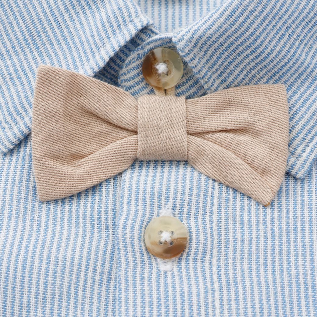 【FINALセール50%OFF】蝶ネクタイ付きシャツ&パンツ/オールコットン3点セット 90 100 110 120 130 140cm (2531-5200/2531-5400) utremi/ユトレミ 男の子