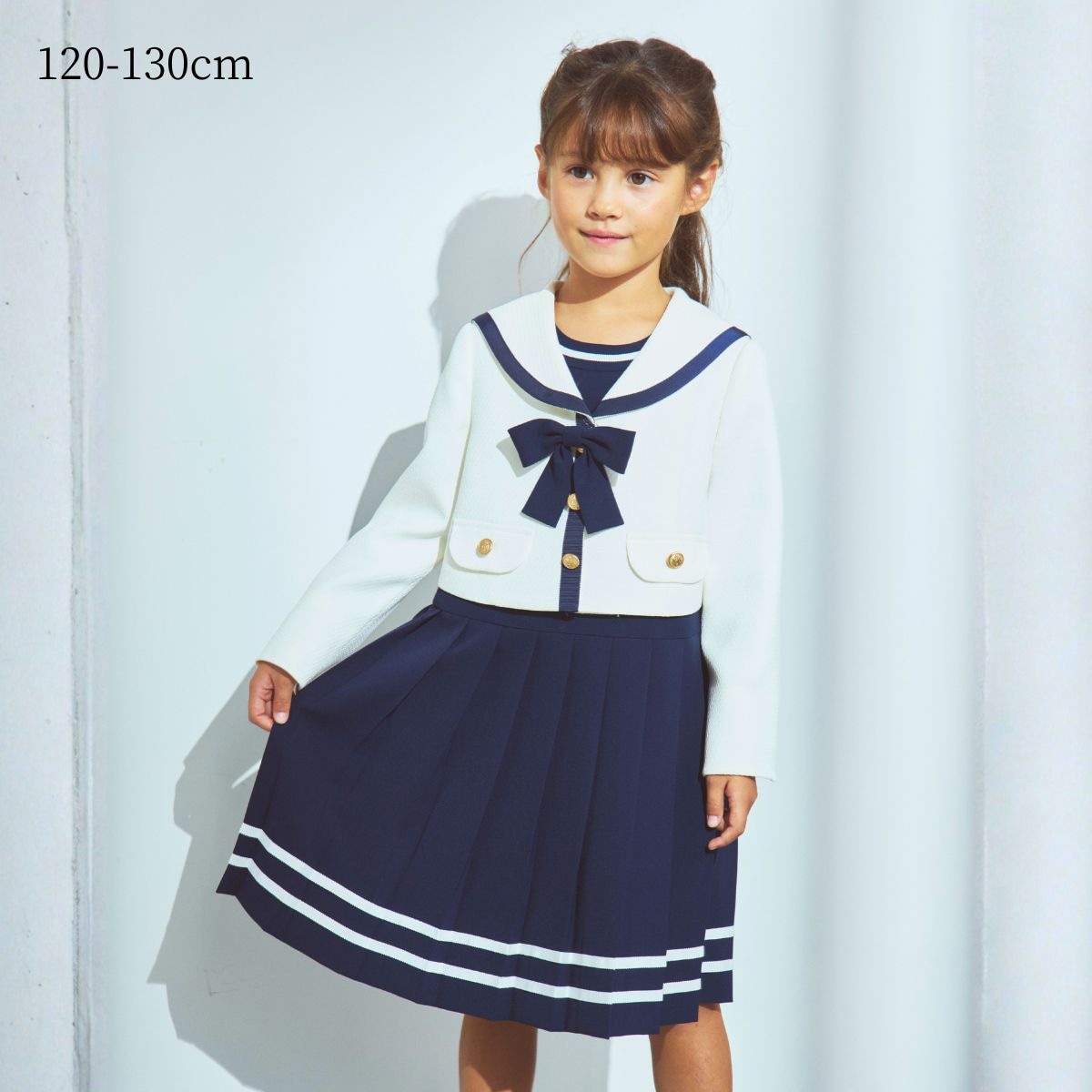 先行予約/1月下旬入荷予定】バイカラーセーラーアンサンブル 120