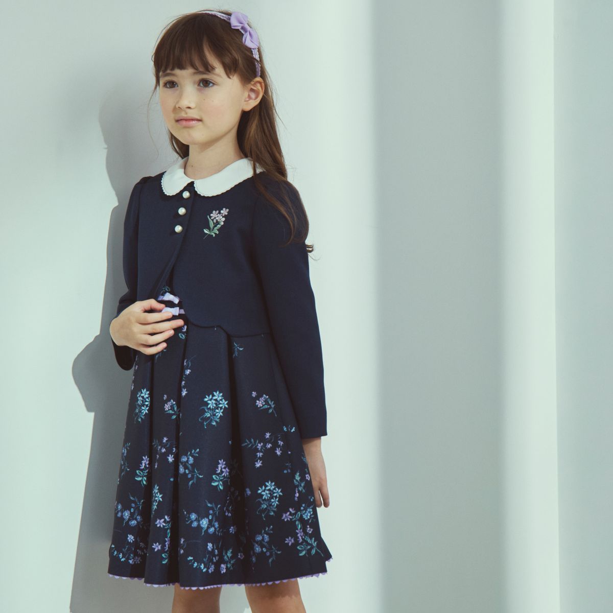 【先行予約/1月下旬入荷予定】ボタニカルプリントアンサンブル 120 130cm (8601-7305)CHOPIN/ショパン 【PREMIUMライン】