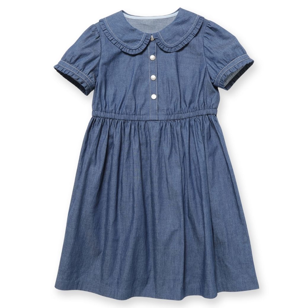 【TIMEセール55%OFF】ライトウェイトデニムワンピース 110 120 130 140cm (2436-7351) CHOPINblue/ショパンブルー