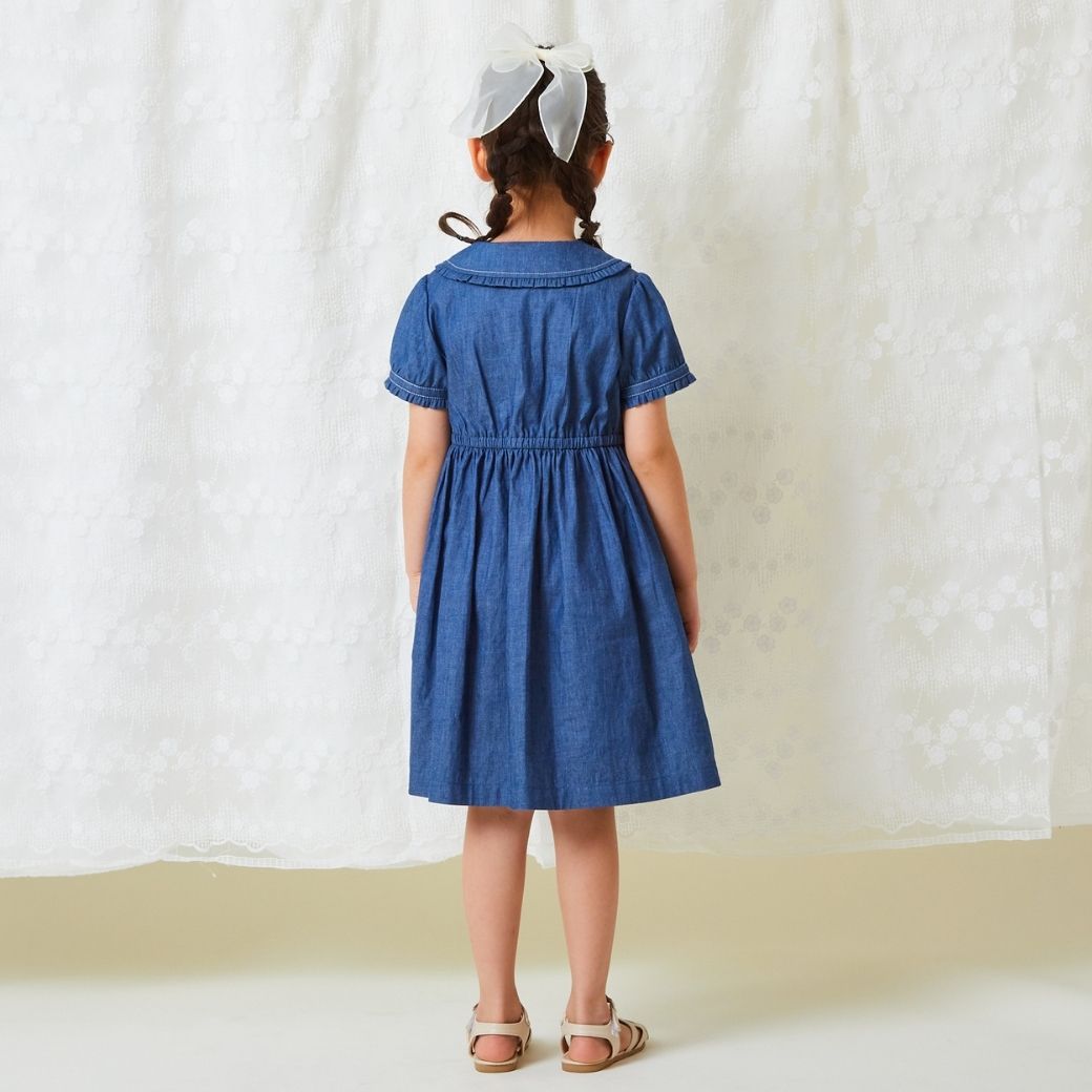 【TIMEセール55%OFF】ライトウェイトデニムワンピース 110 120 130 140cm (2436-7351) CHOPINblue/ショパンブルー