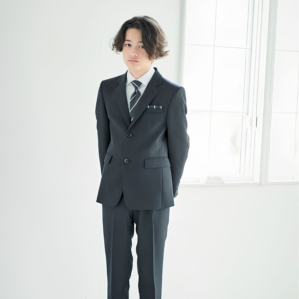 WEB限定【ナチュラルストレッチ対応】ベーシックスーツセット150 160