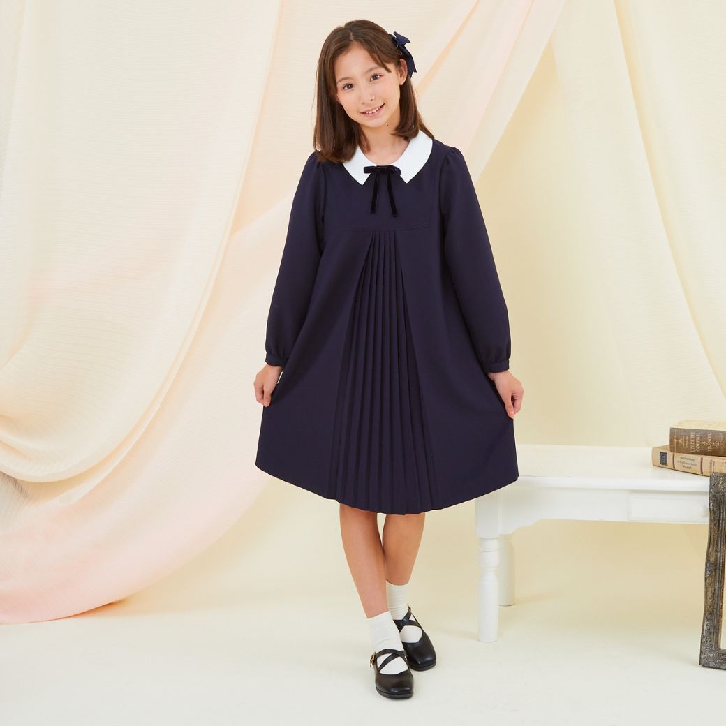 Bonpoint 最新 ネイビー ワンピース bonpoint 14A ネイビーワンピース