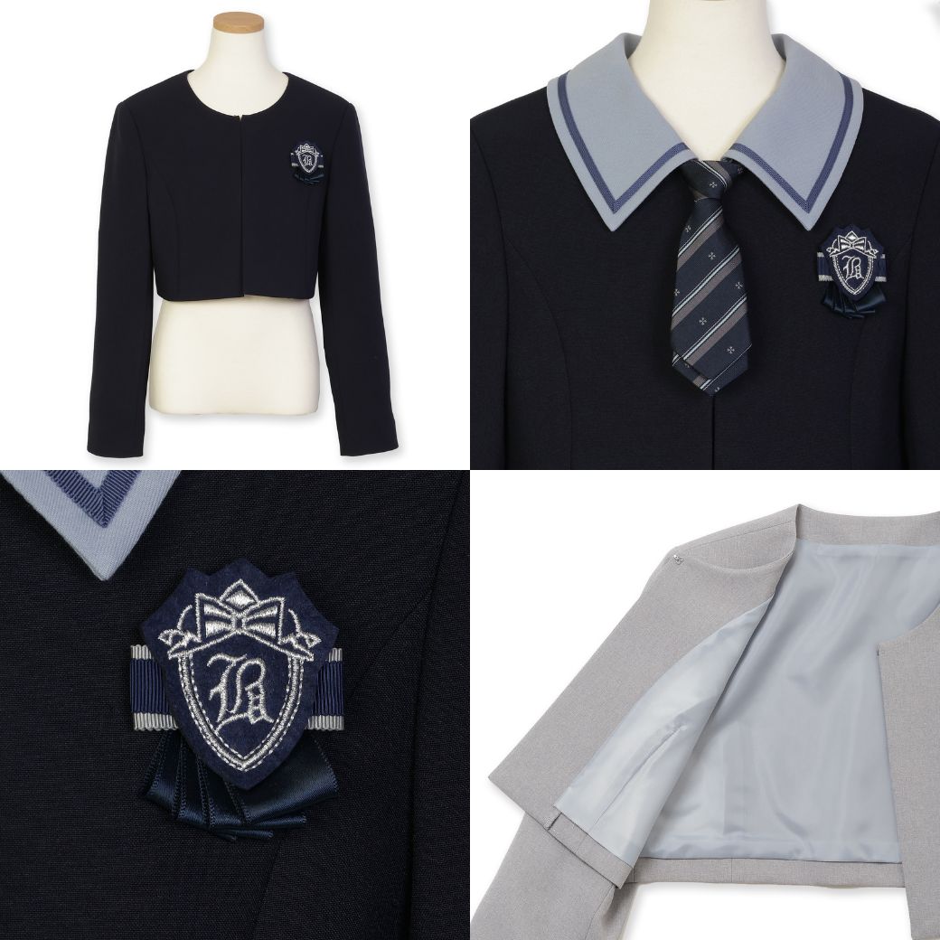 【セール40%OFF】ネクタイ付ビッグカラーアンサンブル 150 160 165cm (8371-2501) CHOPIN/ショパン