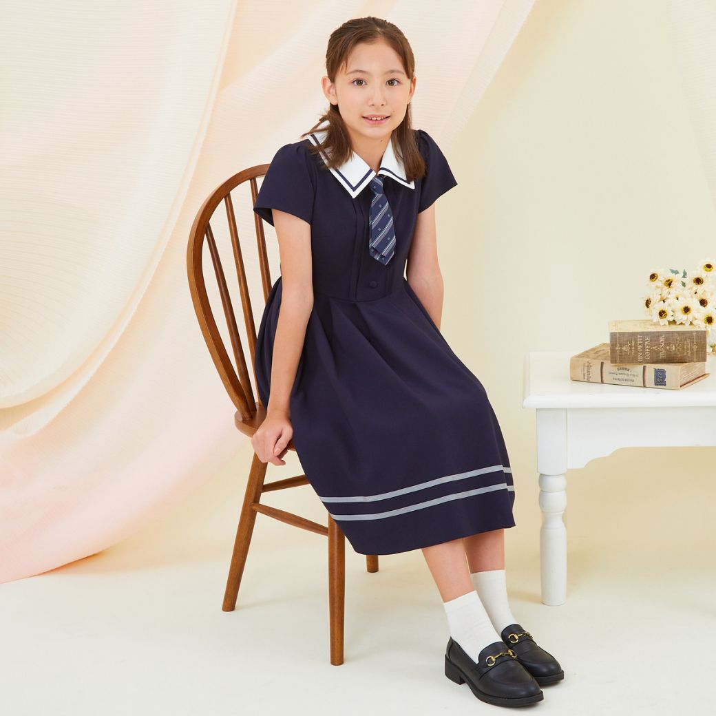 【セール40%OFF】ネクタイ付ビッグカラーアンサンブル 150 160 165cm (8371-2501) CHOPIN/ショパン