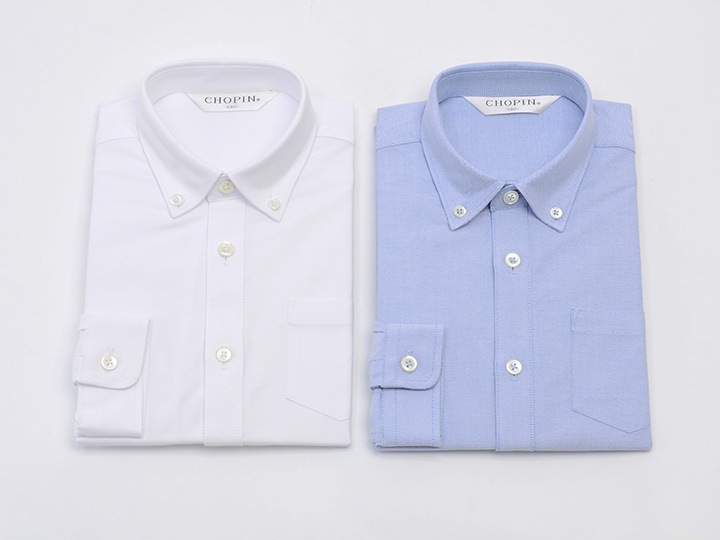 長袖ボタンダウンオックスシャツ 100 120 130cm(8593-5402)