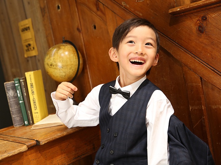 長袖ボタンダウンオックスシャツ 100 120 130cm(8593-5402)