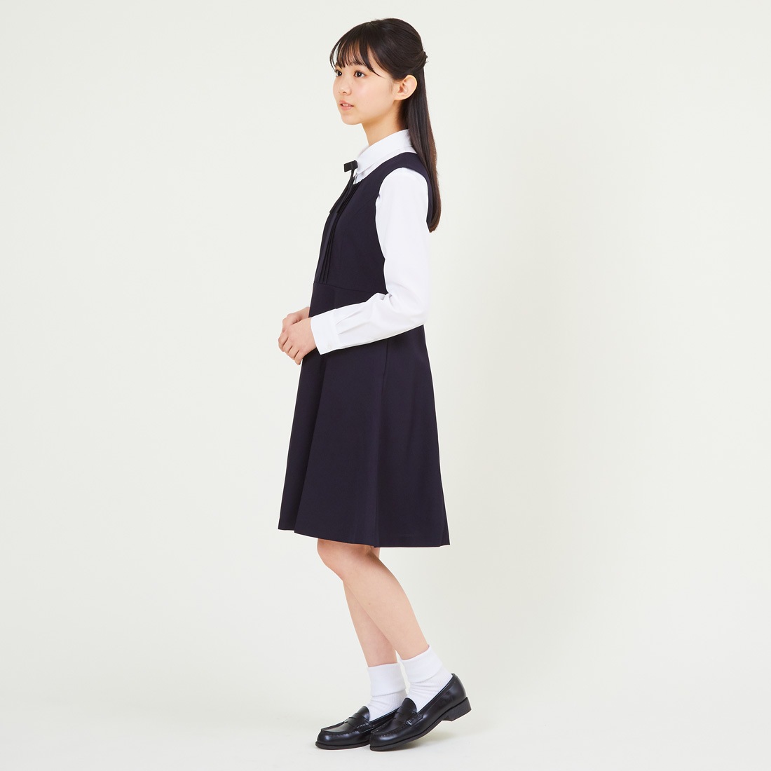 【ティーンサイズ追加】フォーマル ピンタックジャンパースカート 140 150 160 170cm ティーンサイズS/M(8896-2503/2396-2500)