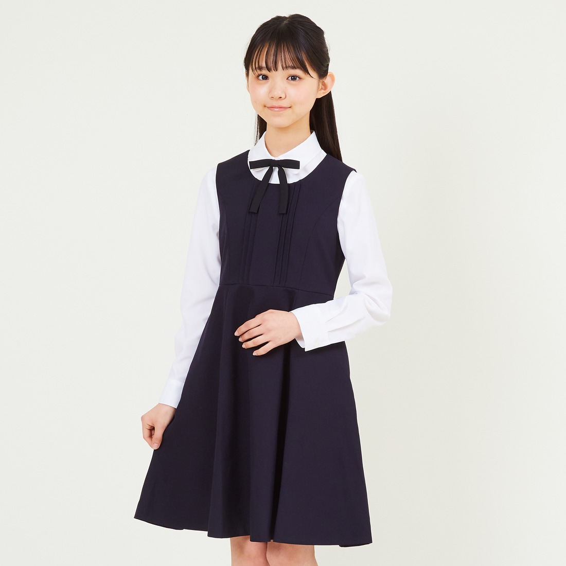 【ティーンサイズ追加】フォーマル ピンタックジャンパースカート 140 150 160 170cm ティーンサイズS/M(8896-2503/2396-2500)