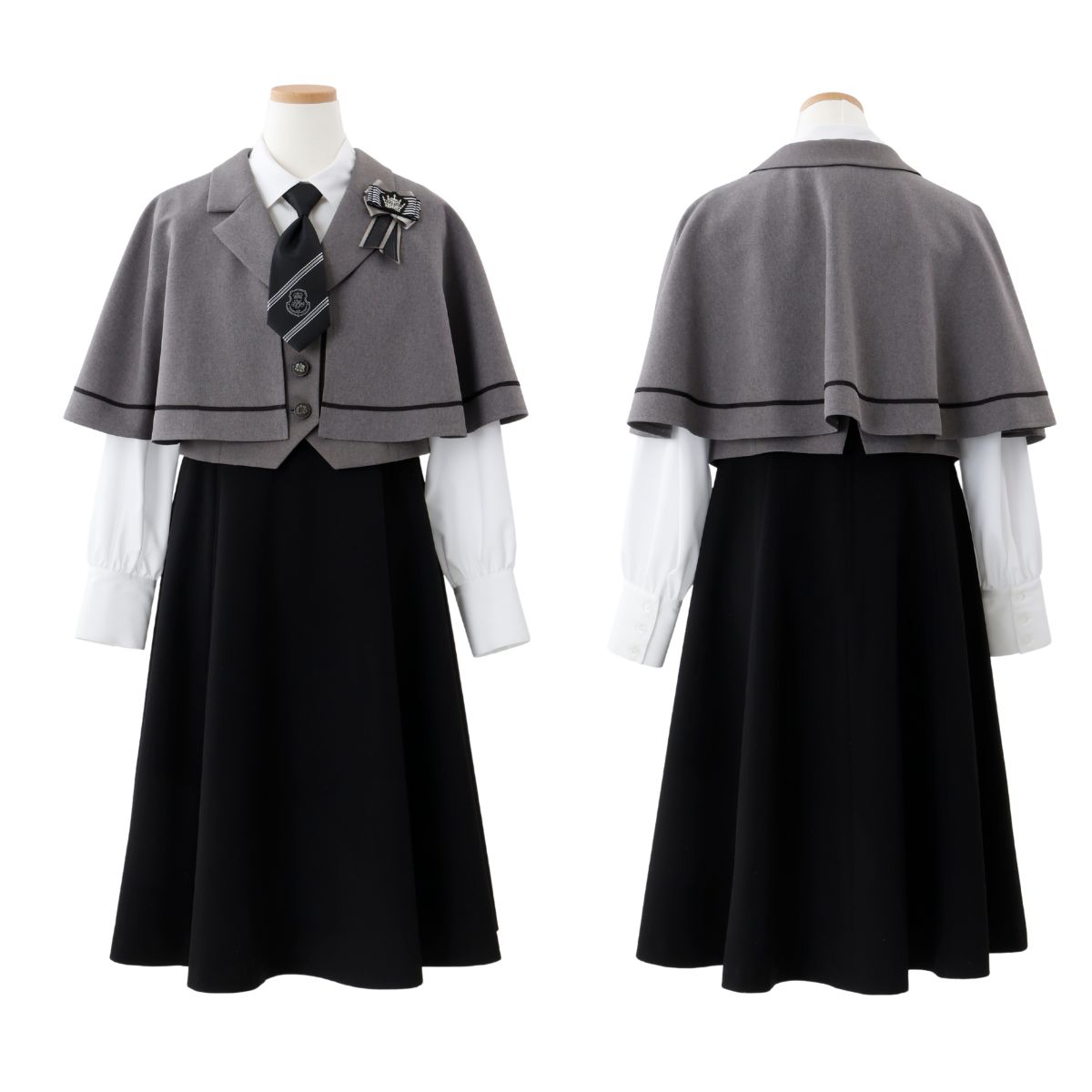 【先行予約/1月下旬入荷予定】【ジュニア】ジャンパースカートケープ付スーツ 150 160 165cm (8601-2502) CHOPIN/ショパン 【PREMIUMライン】