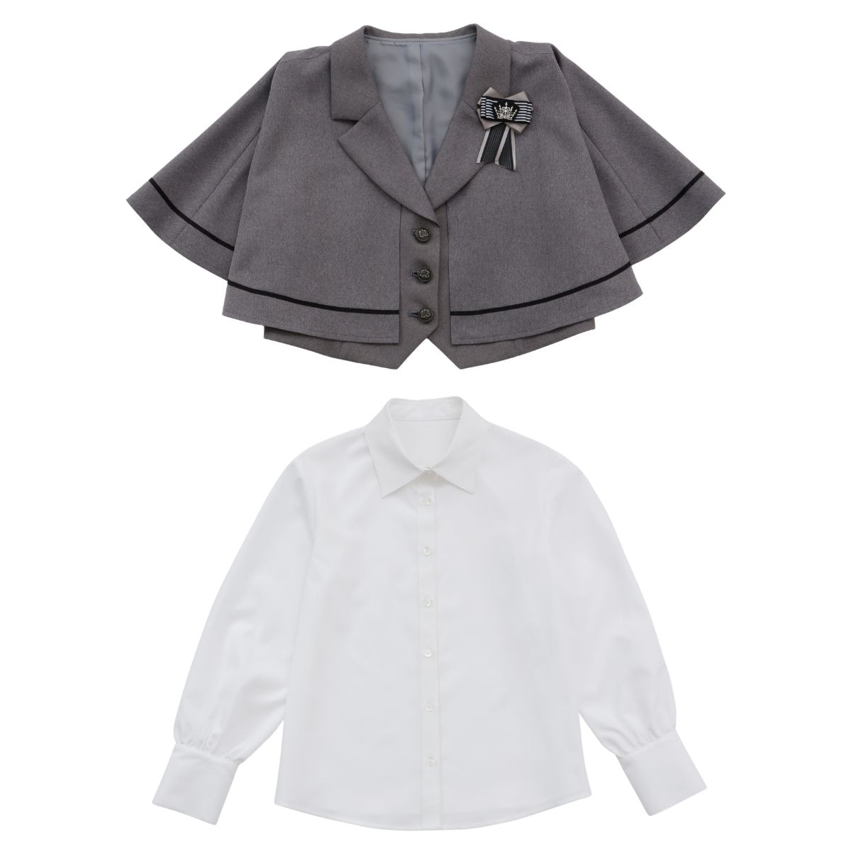 【先行予約/1月下旬入荷予定】【ジュニア】ジャンパースカートケープ付スーツ 150 160 165cm (8601-2502) CHOPIN/ショパン 【PREMIUMライン】