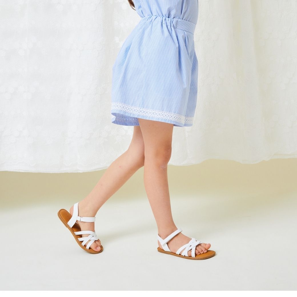 【ファイナルセール50%OFF】ストライプキュロット 110 120 130 140 150 160cm【セットアップ可】 (2436-7356) CHOPINblue/ショパンブルー