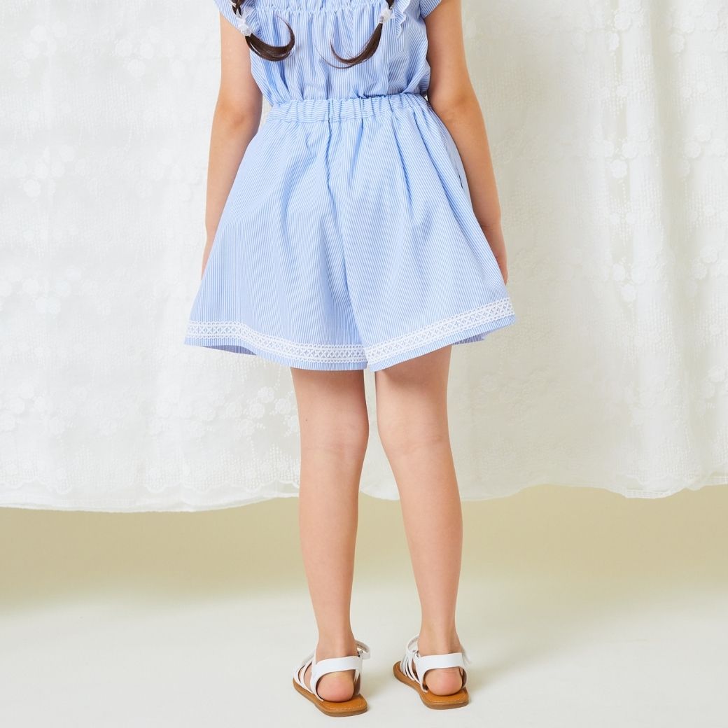 【ファイナルセール50%OFF】ストライプキュロット 110 120 130 140 150 160cm【セットアップ可】 (2436-7356) CHOPINblue/ショパンブルー