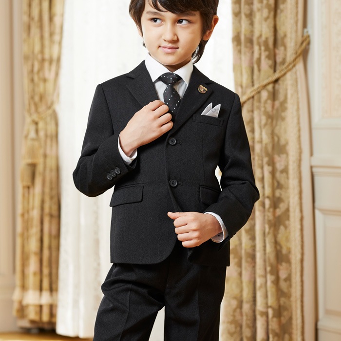 【廃版アウトレットセール60%OFF】ショートジャケットブラックスーツ 110 120cm (8101-5402)