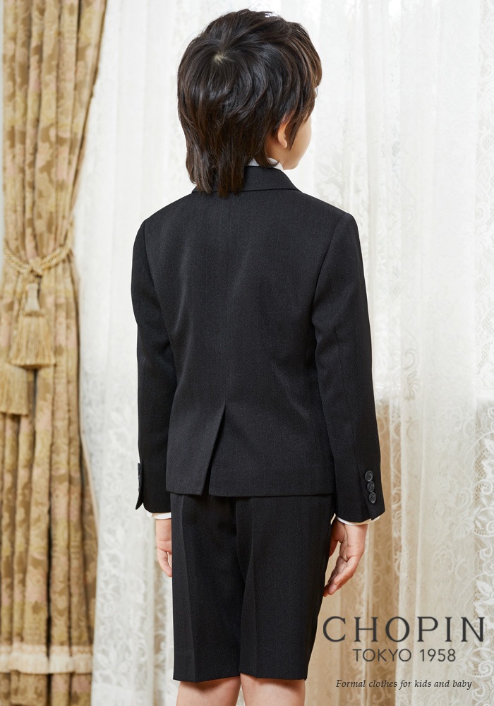 【廃版アウトレットセール60%OFF】ショートジャケットブラックスーツ 110 120cm (8101-5402)