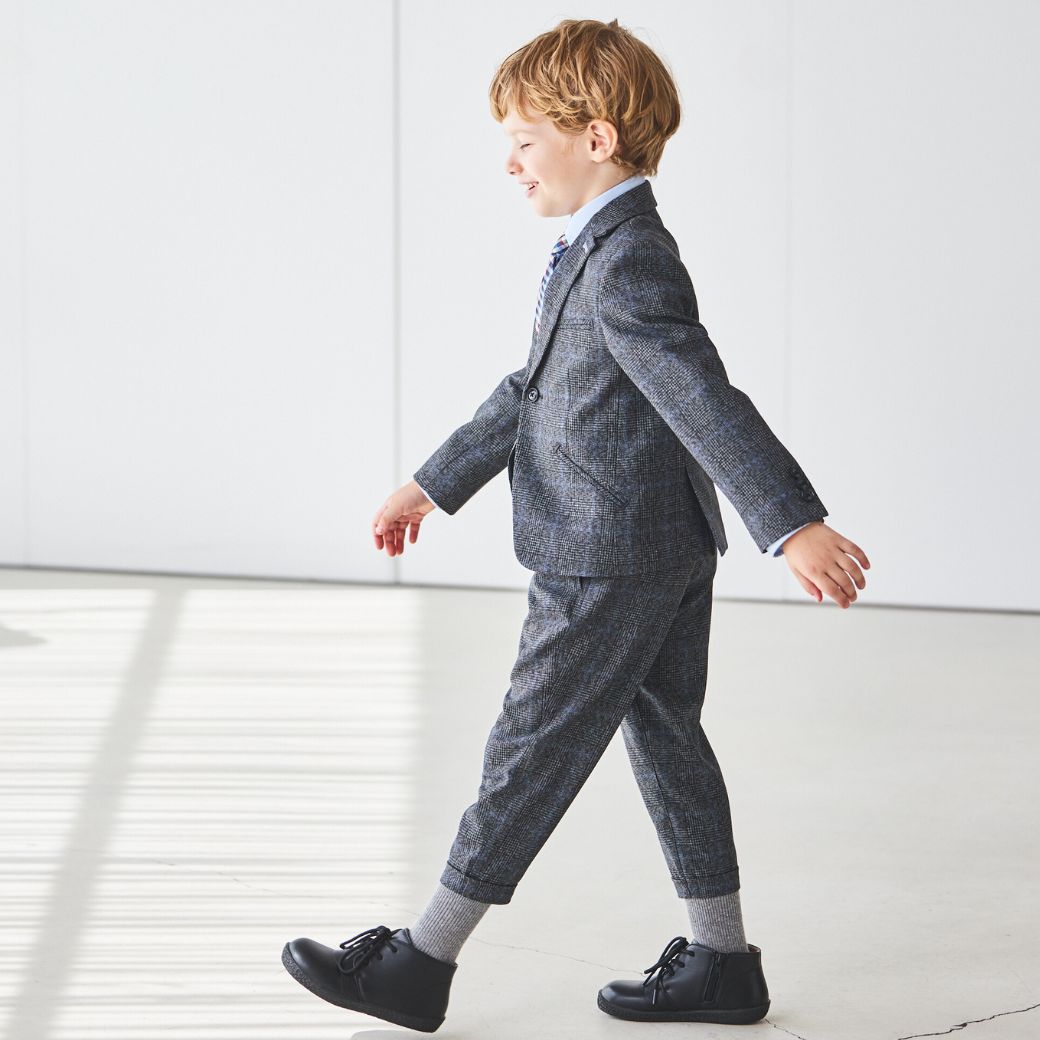 グレーチェッククロップドスーツ 110 120 130cm (8471-5400) CHOPIN/ショパン 【PREMIUMライン】