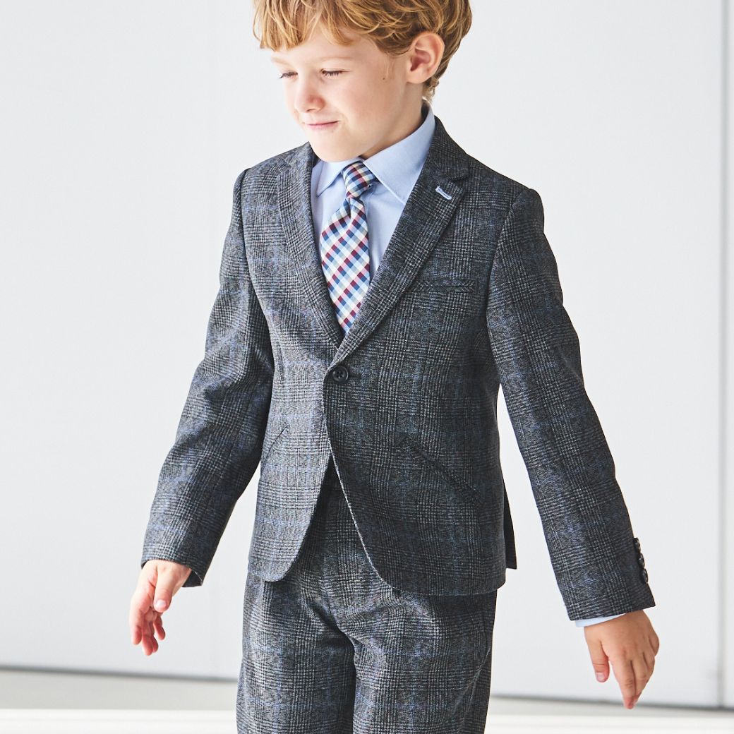 グレーチェッククロップドスーツ 110 120 130cm (8471-5400) CHOPIN/ショパン 【PREMIUMライン】