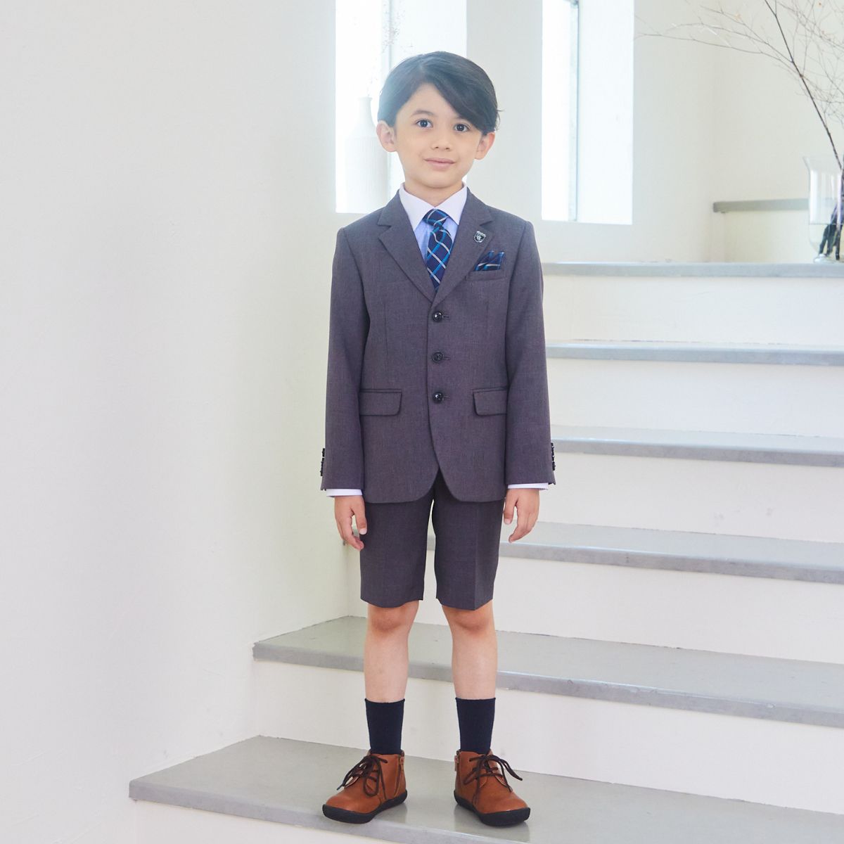 3つボタンクレリックシャツスーツ 110 120 130cm (8301-5401)